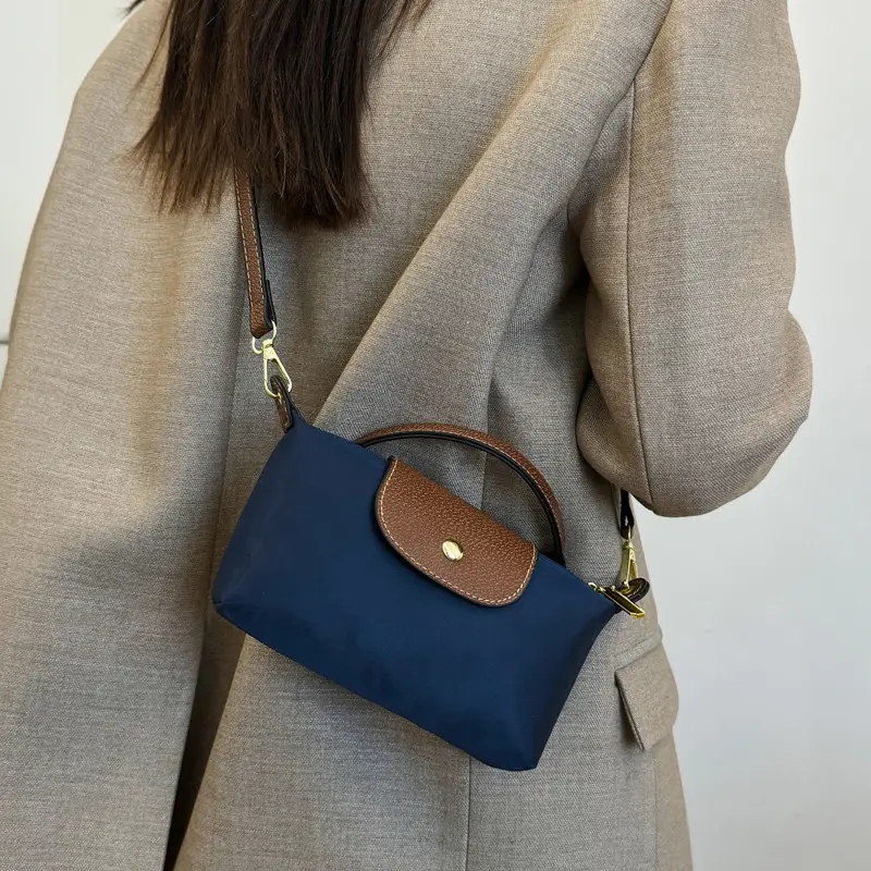 Blue Mini Shoulder Crossbody Bag with Mobile Phone Holder - Image 5