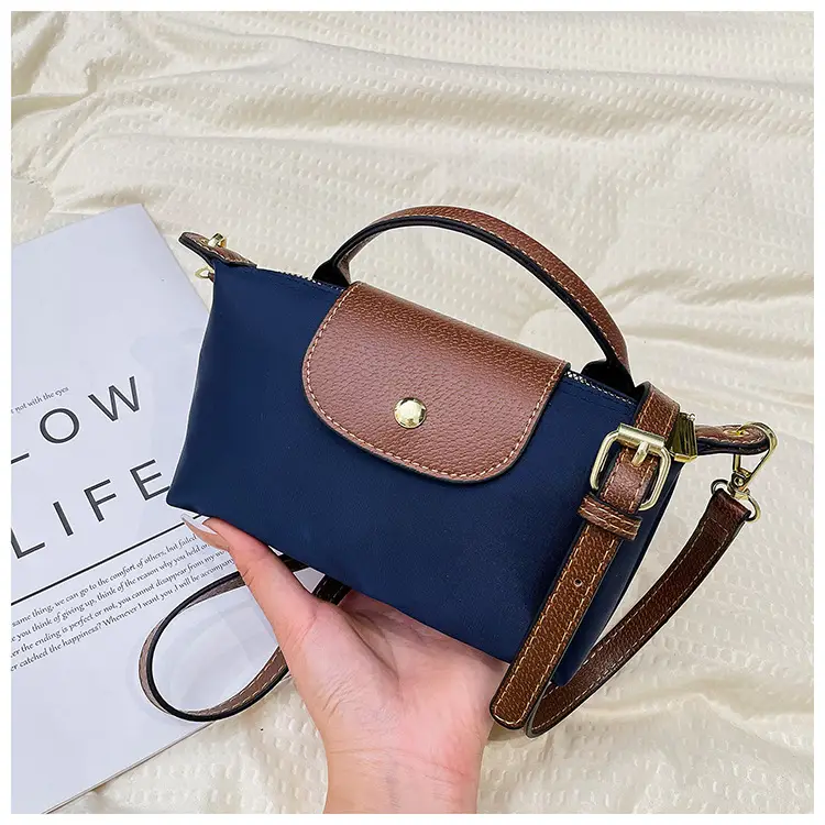 Blue Mini Shoulder Crossbody Bag with Mobile Phone Holder - Image 3