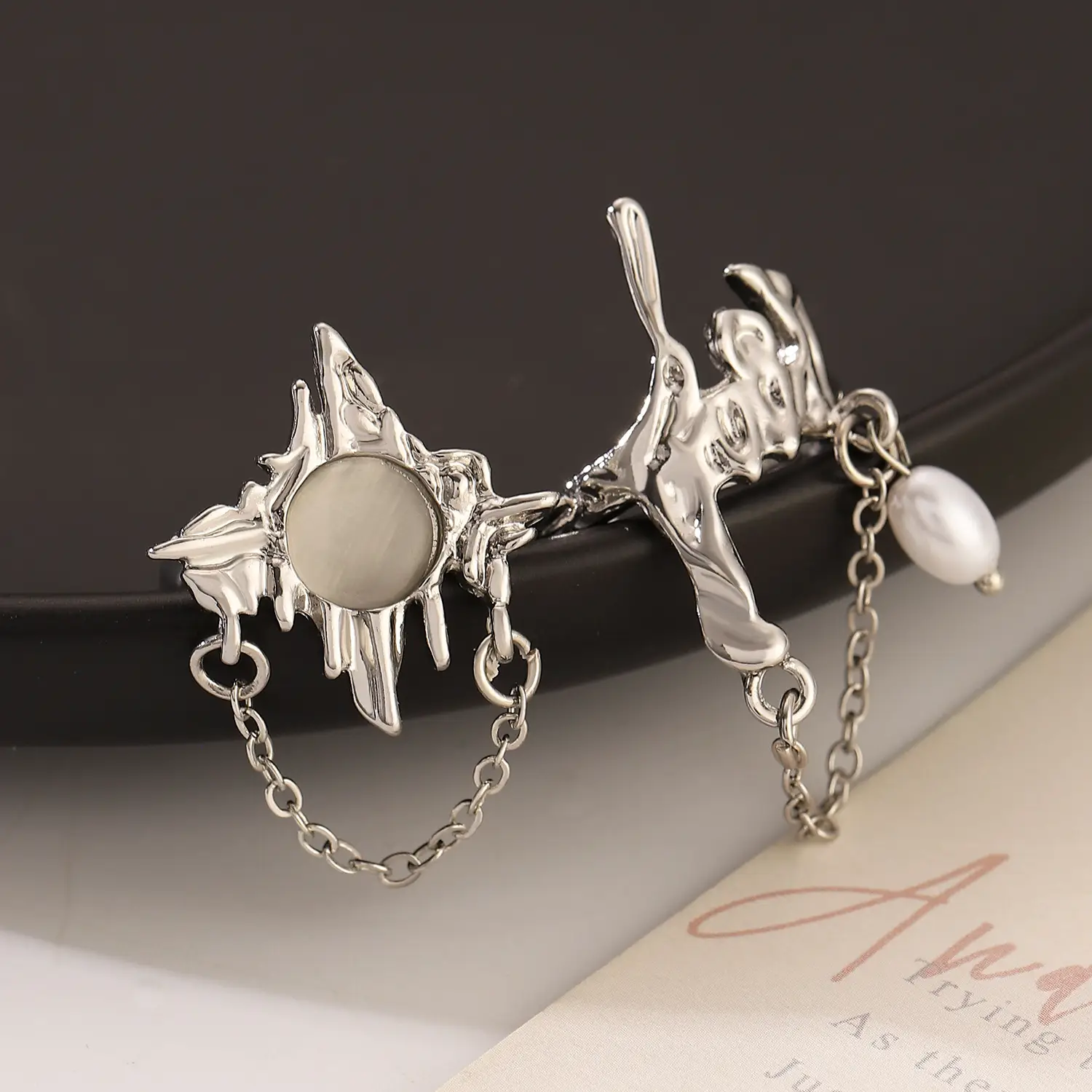 Bow Design Open Finger Ring for Women Silver — feature 14