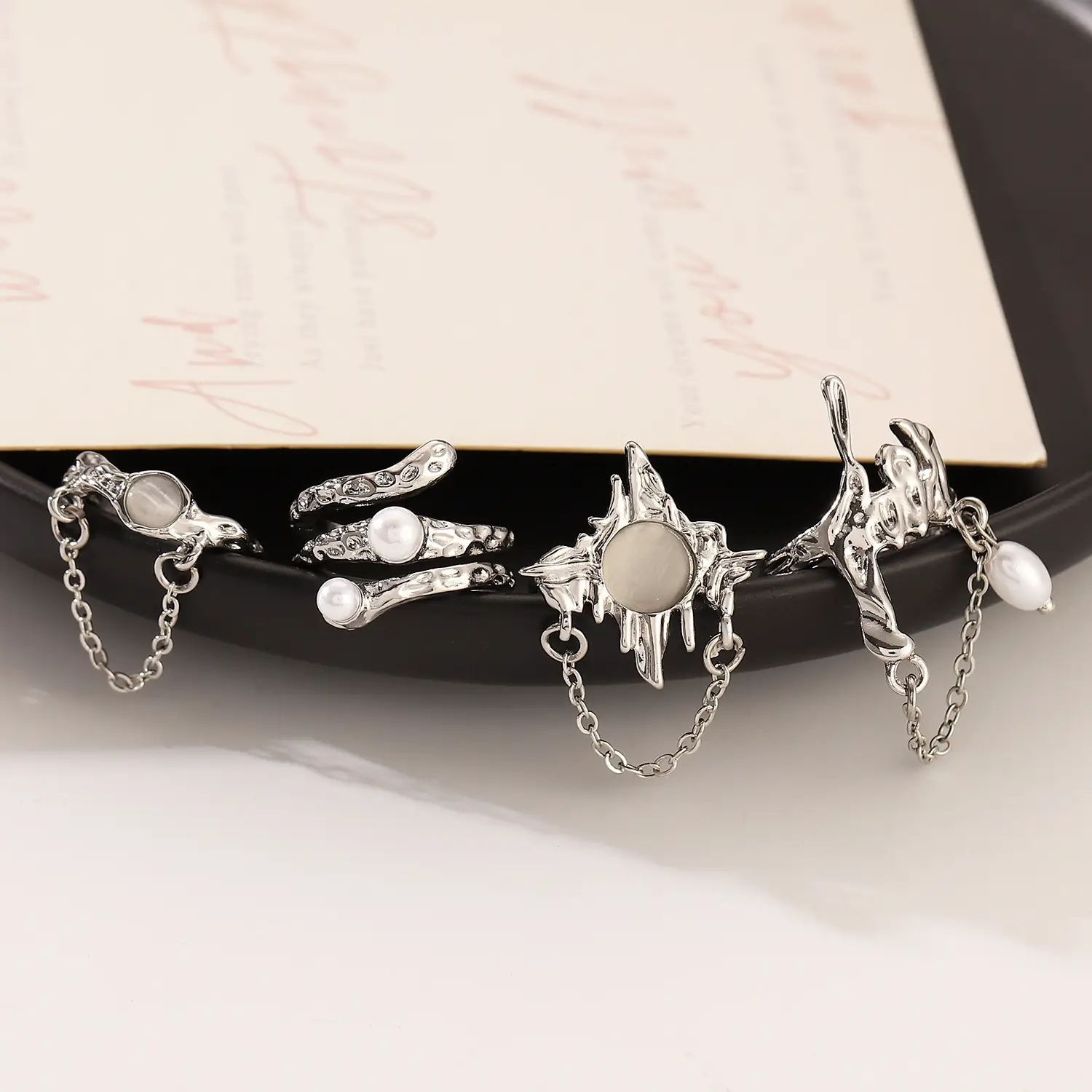 Bow Design Open Finger Ring for Women Silver — feature 15