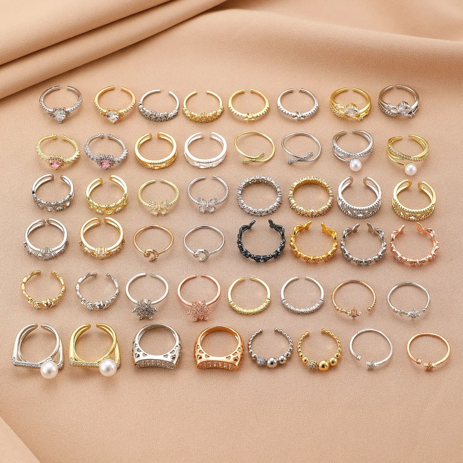 Bow Design Open Finger Ring for Women Silver — feature 18