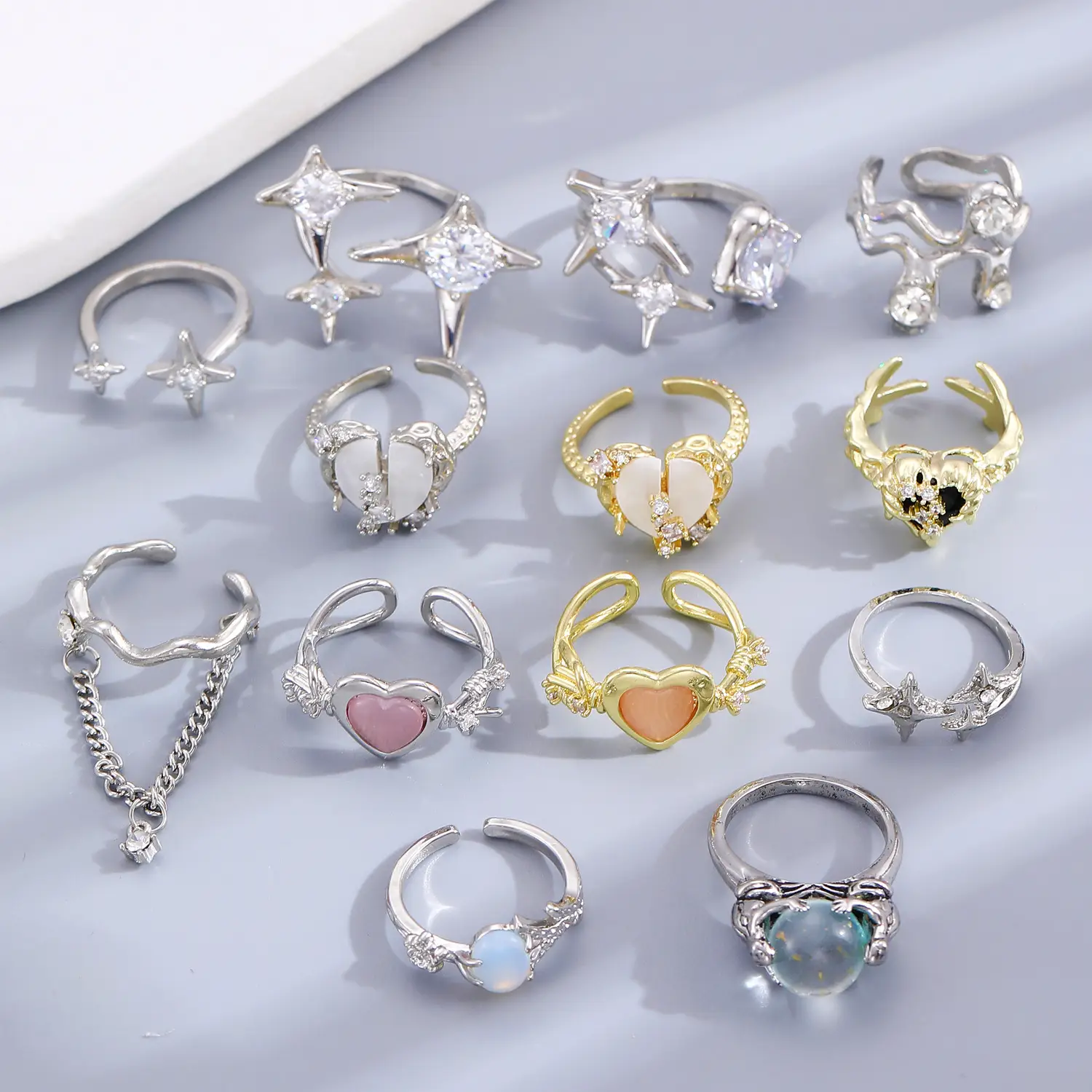 Bow Design Open Finger Ring for Women Silver — feature 21
