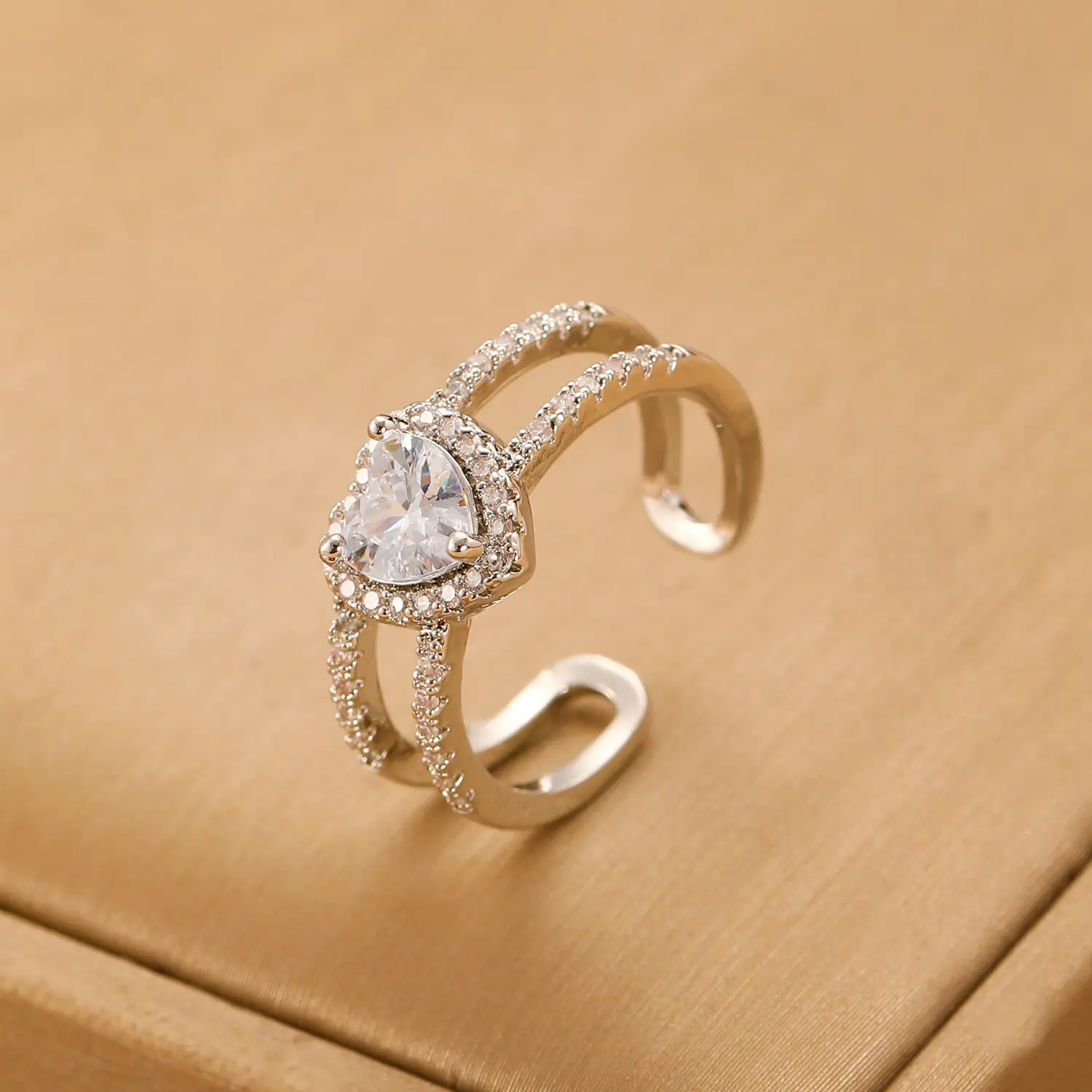 Bow Design Open Finger Ring for Women Silver - Image 105