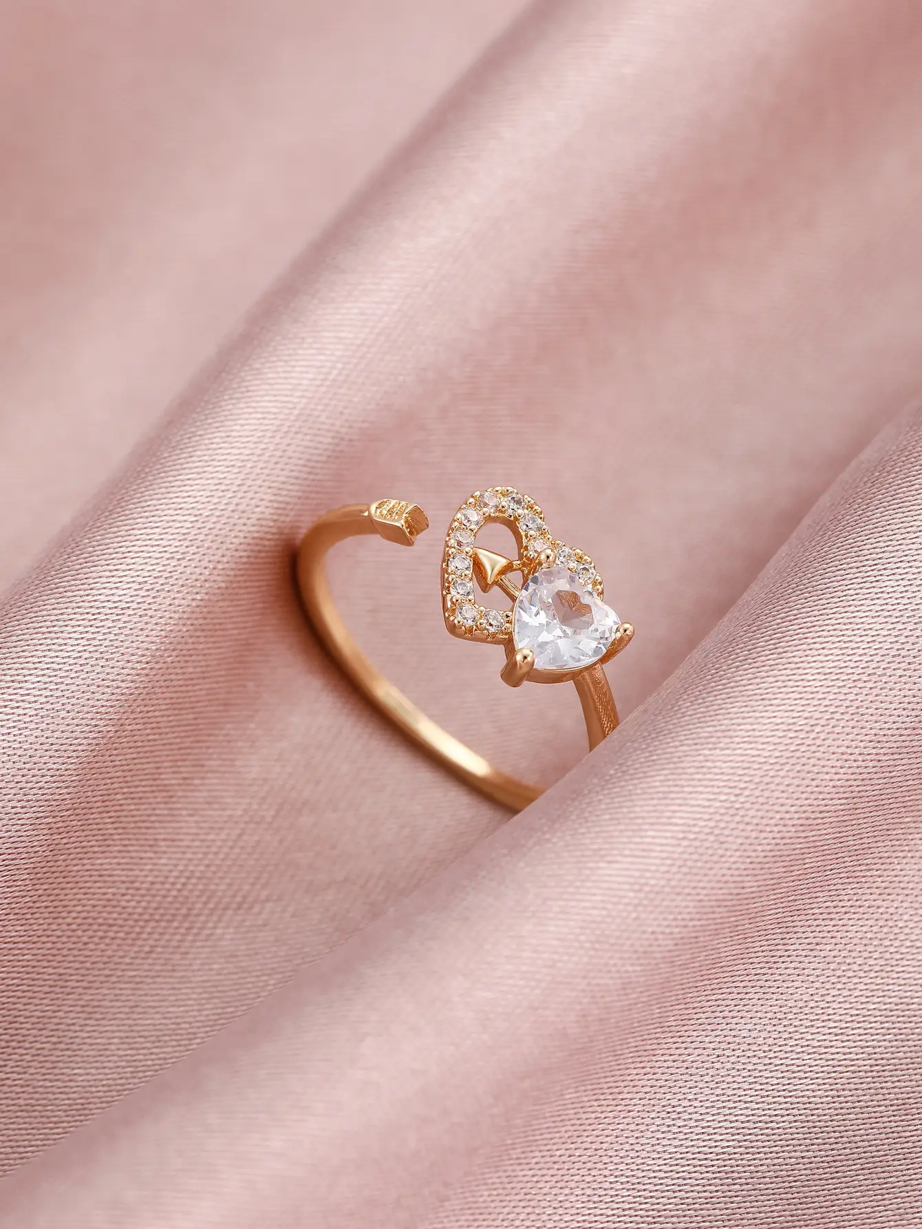 Bow Design Open Finger Ring for Women Silver - Image 111