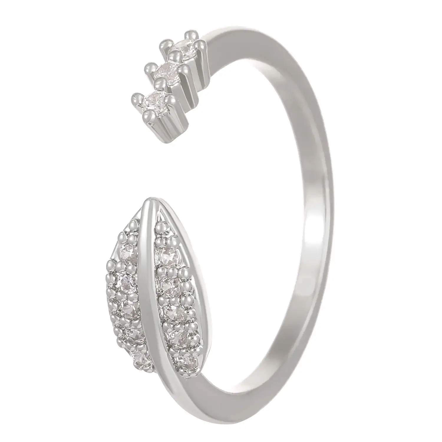 Bow Design Open Finger Ring for Women Silver - Image 114
