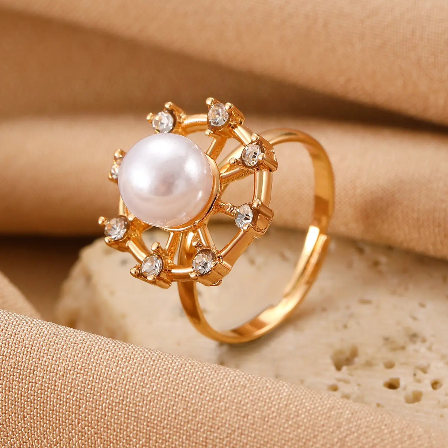 Bow Design Open Finger Ring for Women Silver - Image 12