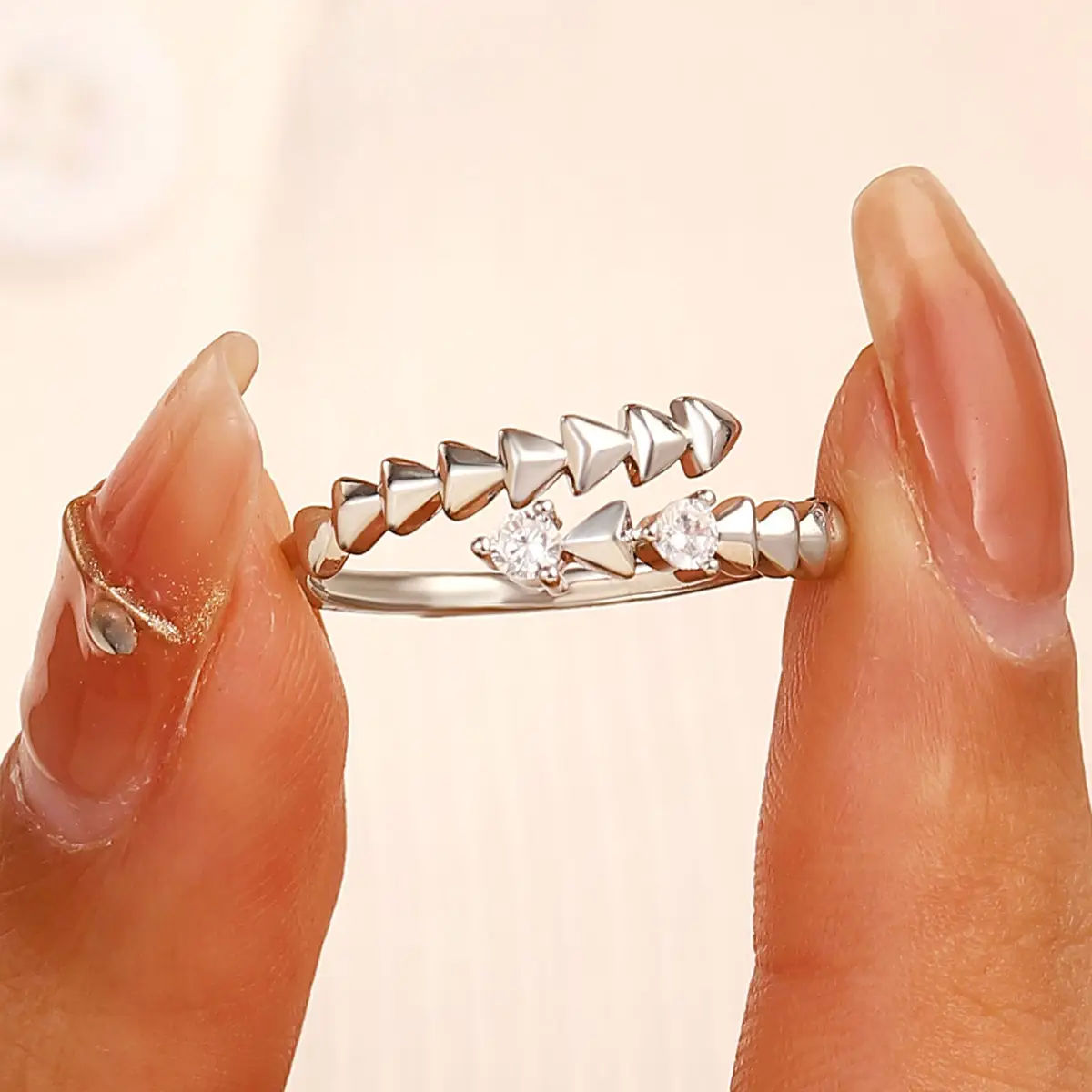 Bow Design Open Finger Ring for Women Silver - Image 128