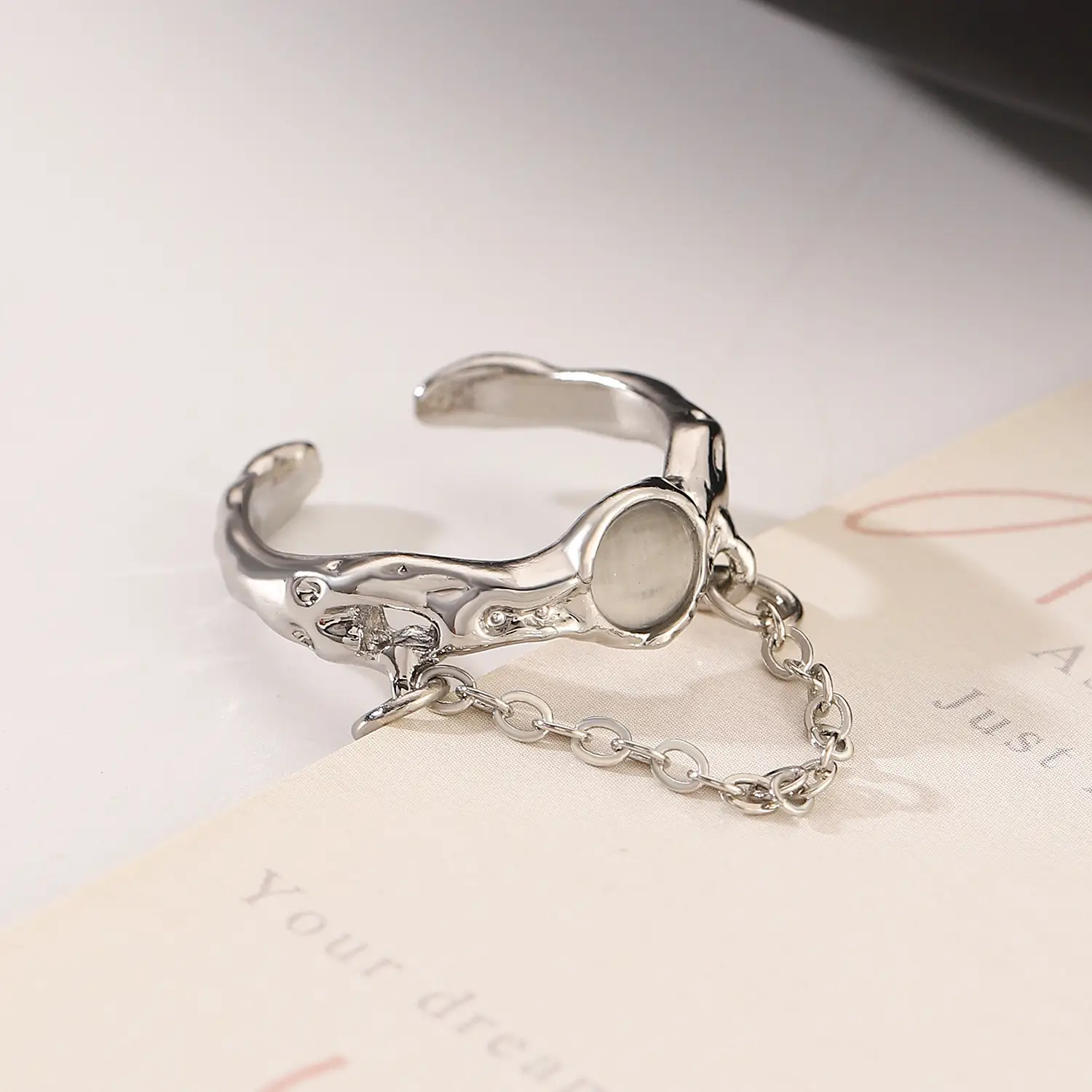 Bow Design Open Finger Ring for Women Silver - Image 133