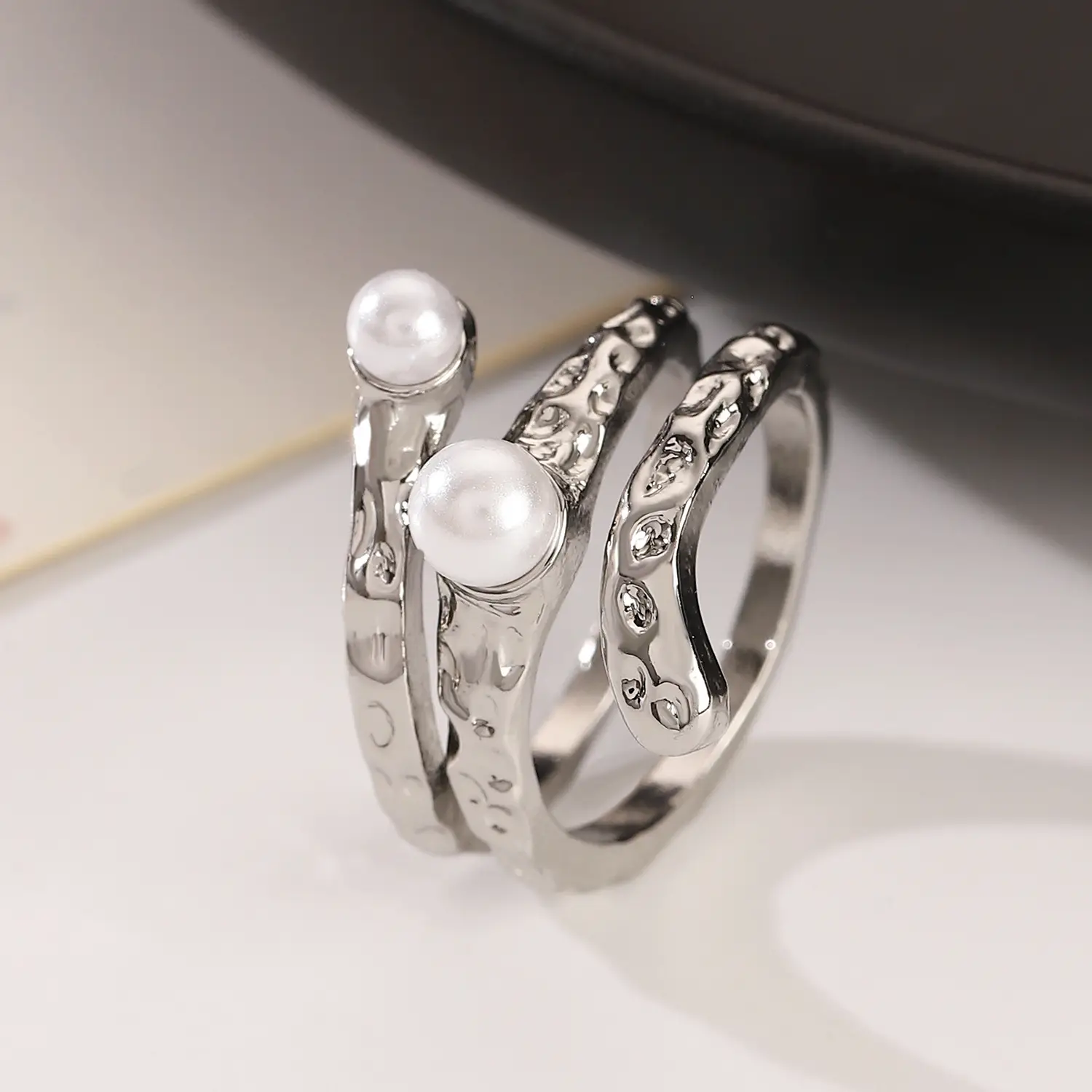 Bow Design Open Finger Ring for Women Silver - Image 135
