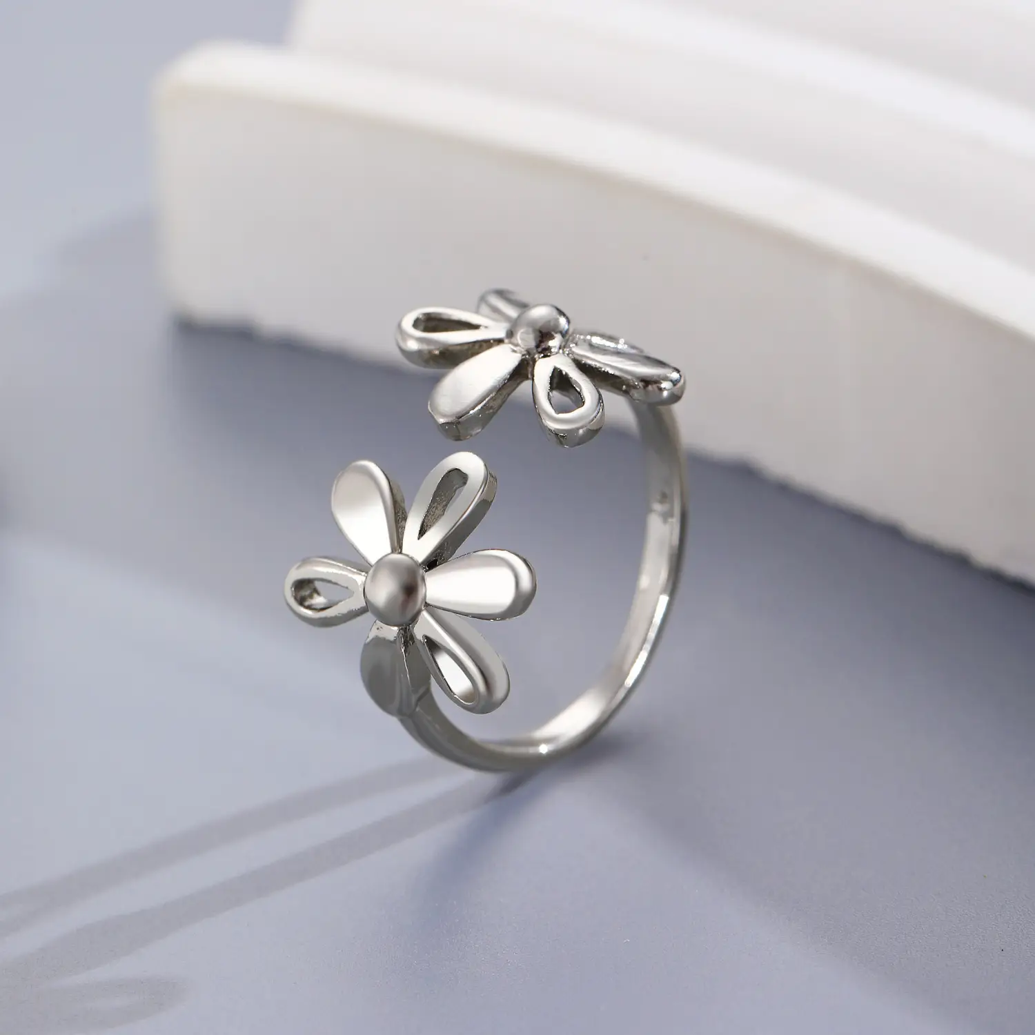 Bow Design Open Finger Ring for Women Silver - Image 137