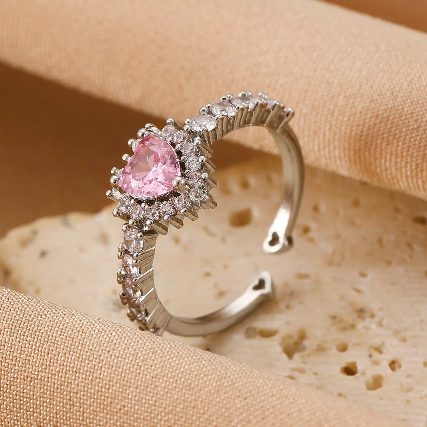 Bow Design Open Finger Ring for Women Silver - Image 14