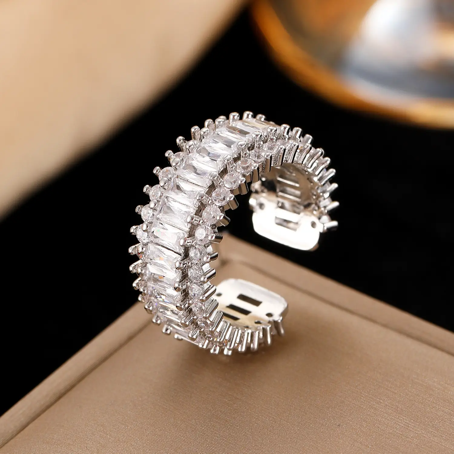Bow Design Open Finger Ring for Women Silver - Image 152