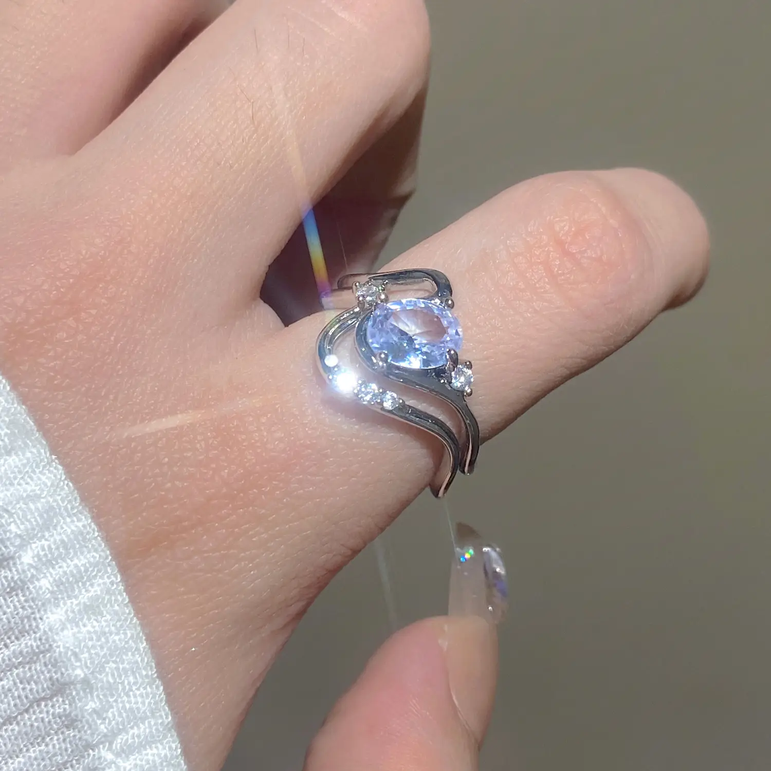 Bow Design Open Finger Ring for Women Silver - Image 153