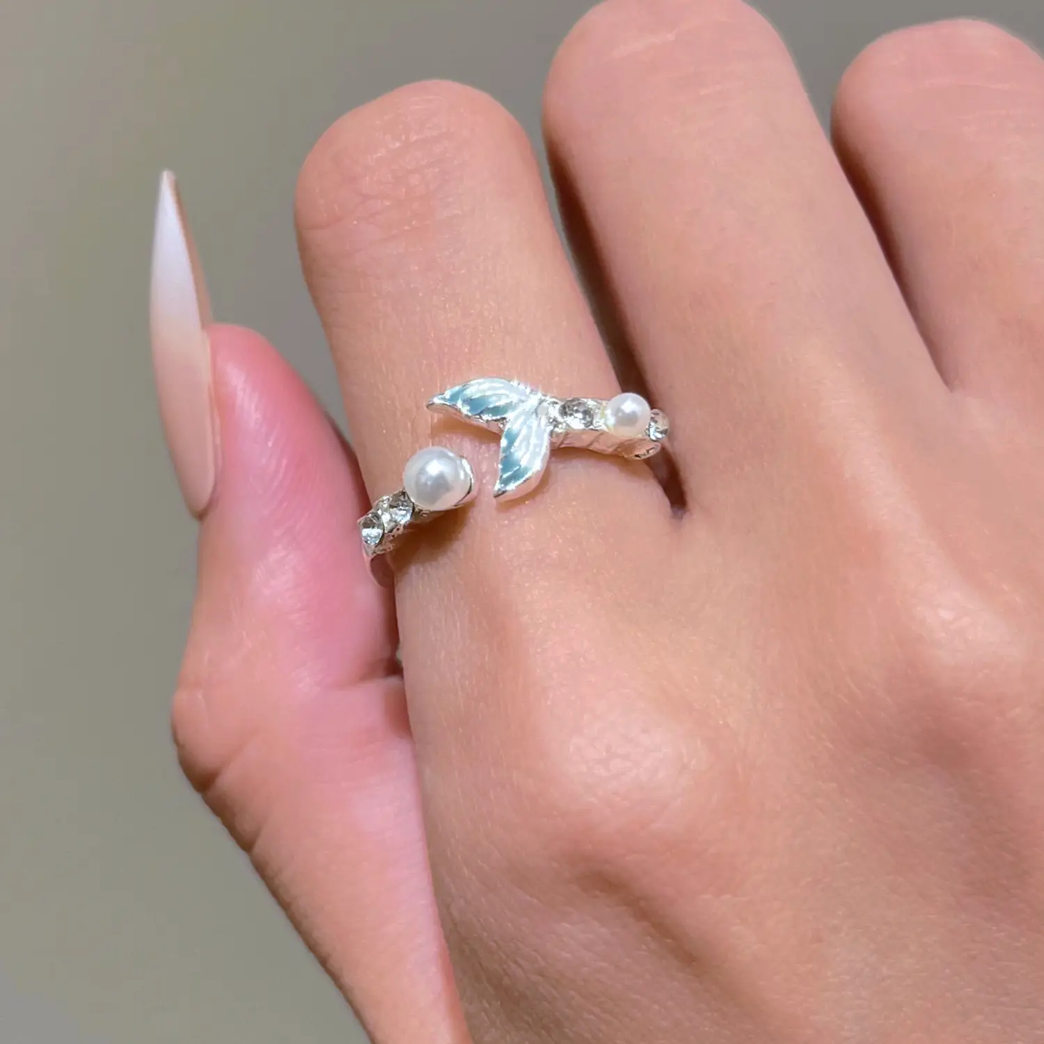 Bow Design Open Finger Ring for Women Silver - Image 166
