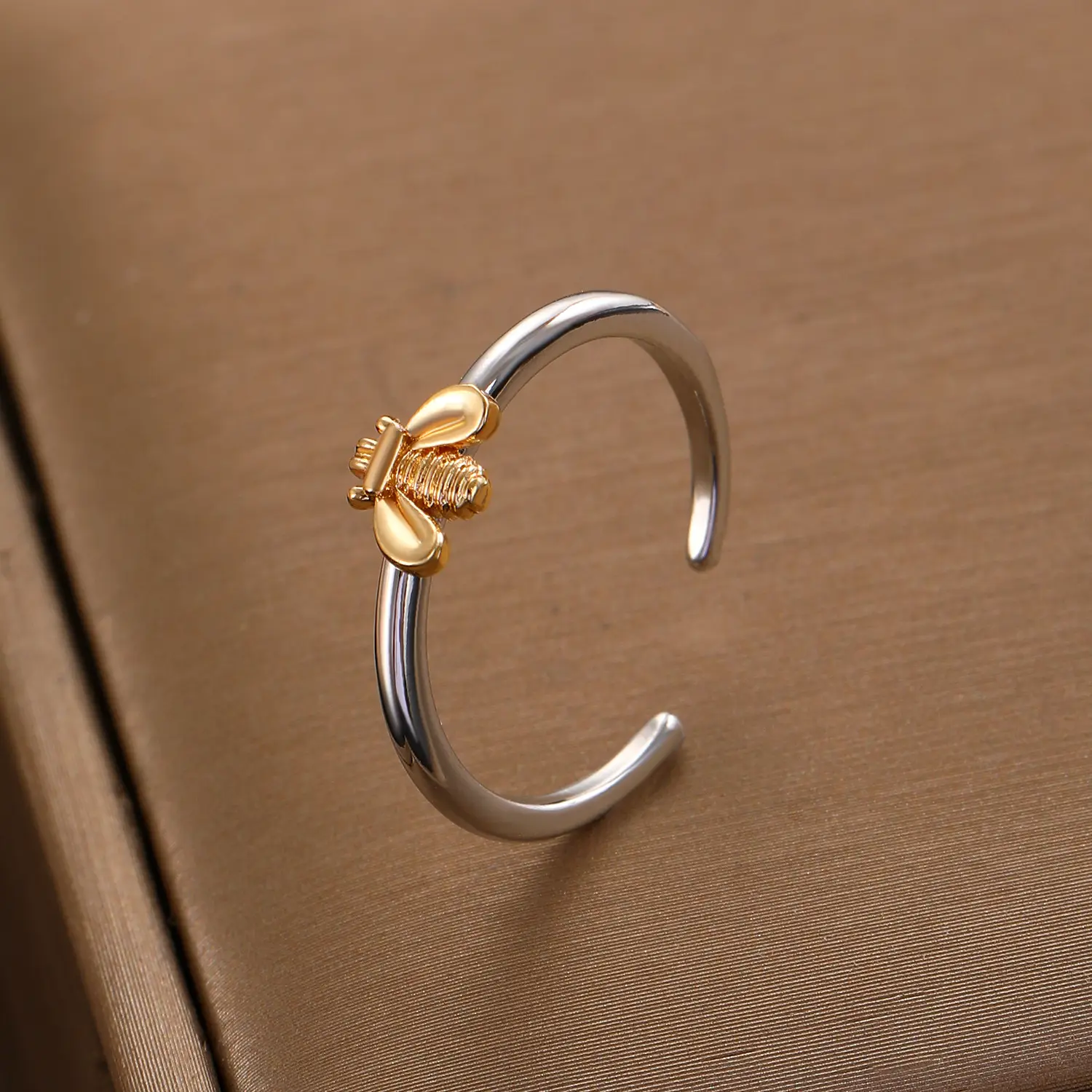 Bow Design Open Finger Ring for Women Silver - Image 168
