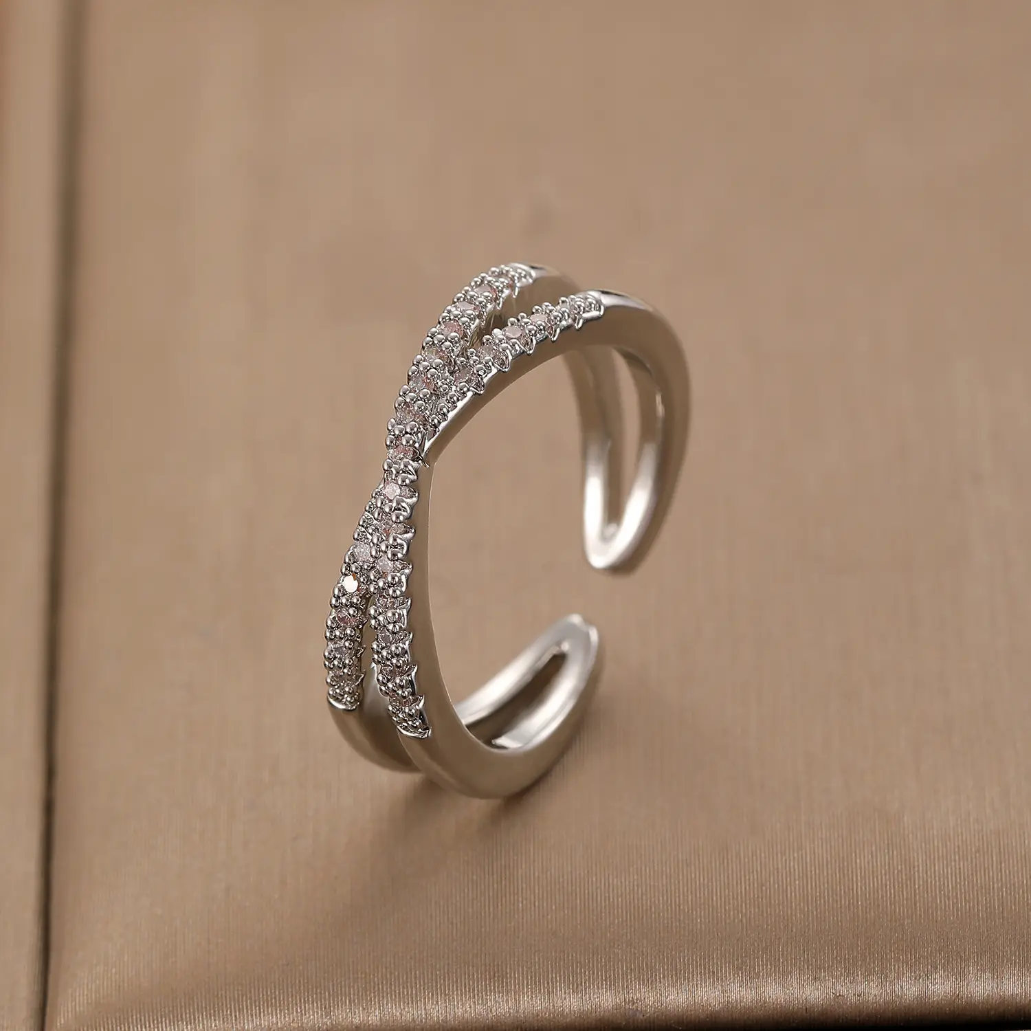 Bow Design Open Finger Ring for Women Silver - Image 170