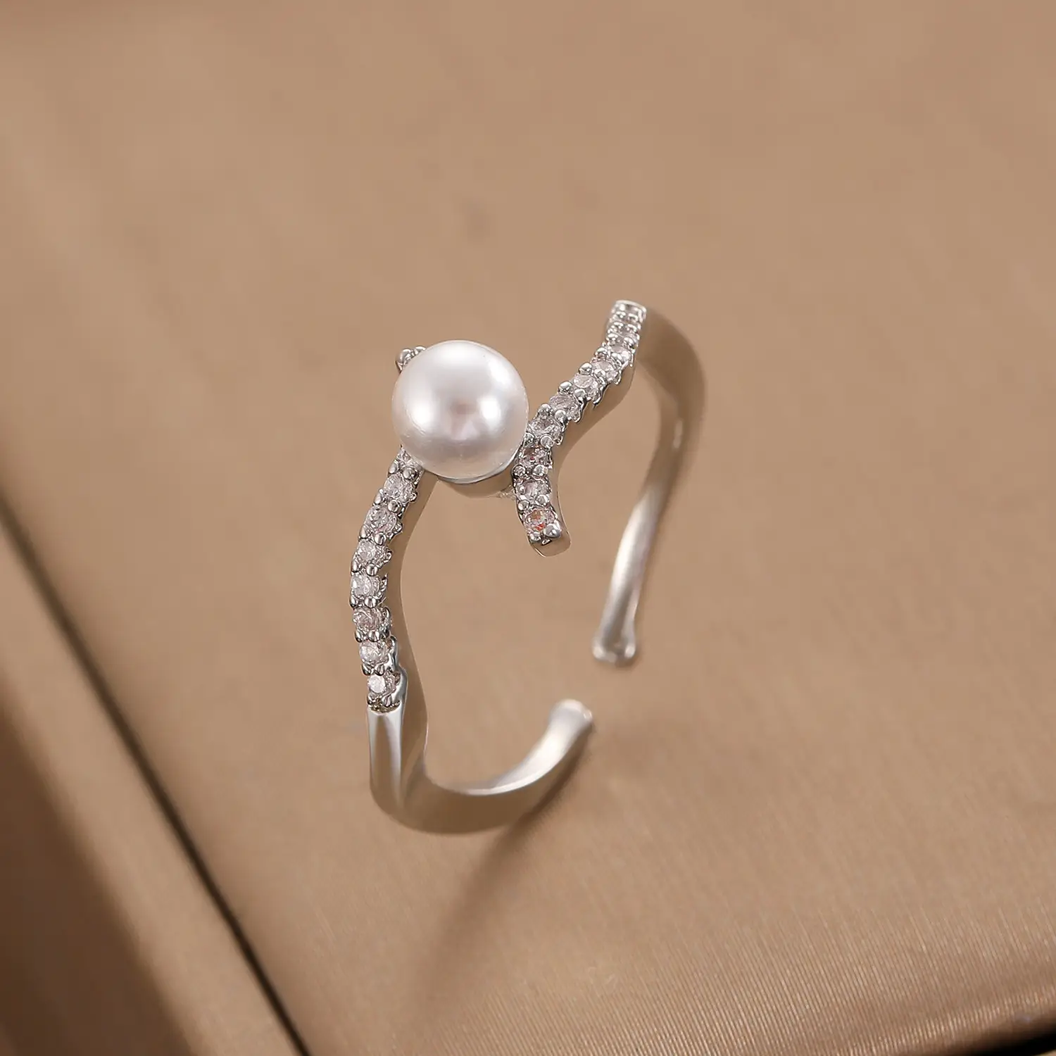 Bow Design Open Finger Ring for Women Silver - Image 175