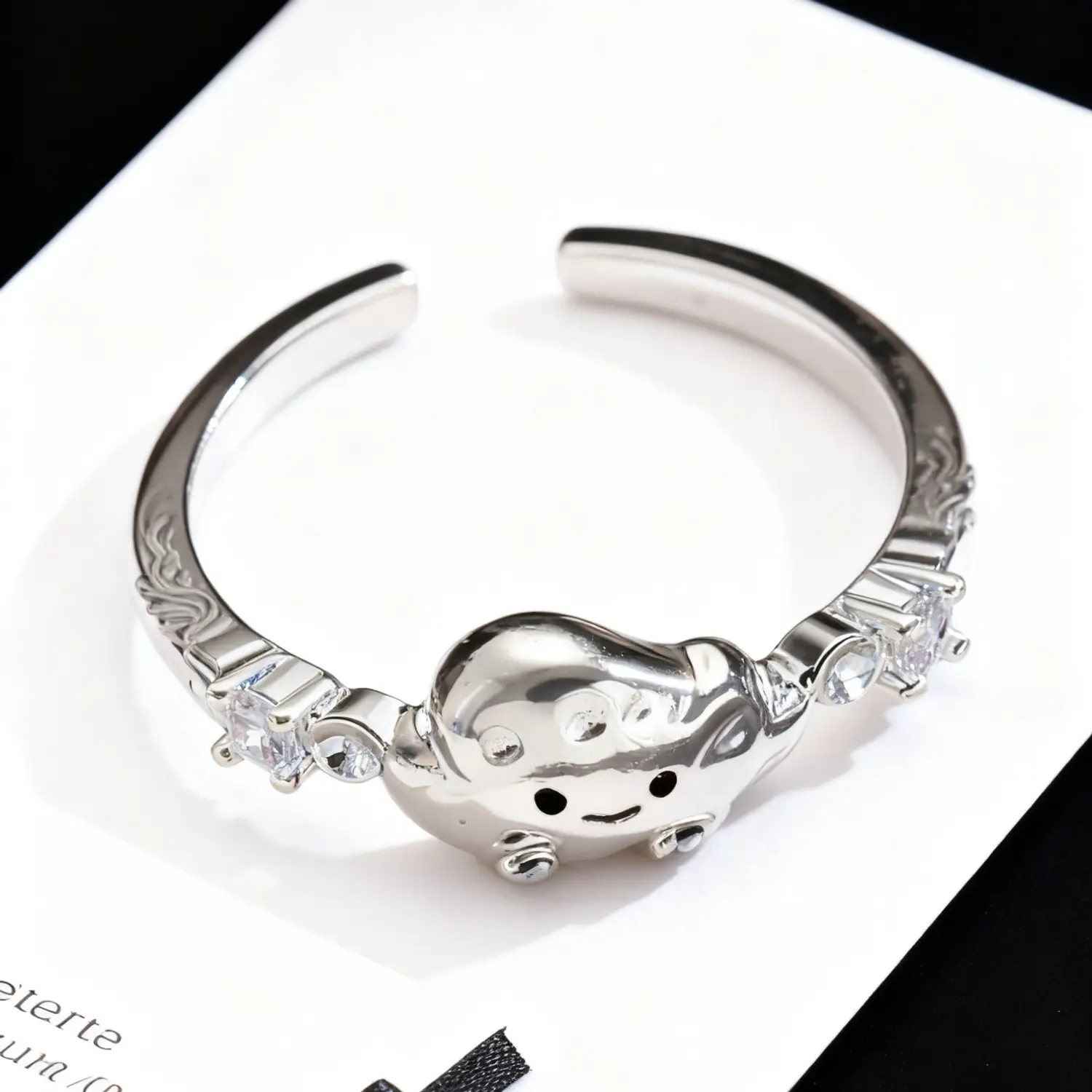 Bow Design Open Finger Ring for Women Silver - Image 177