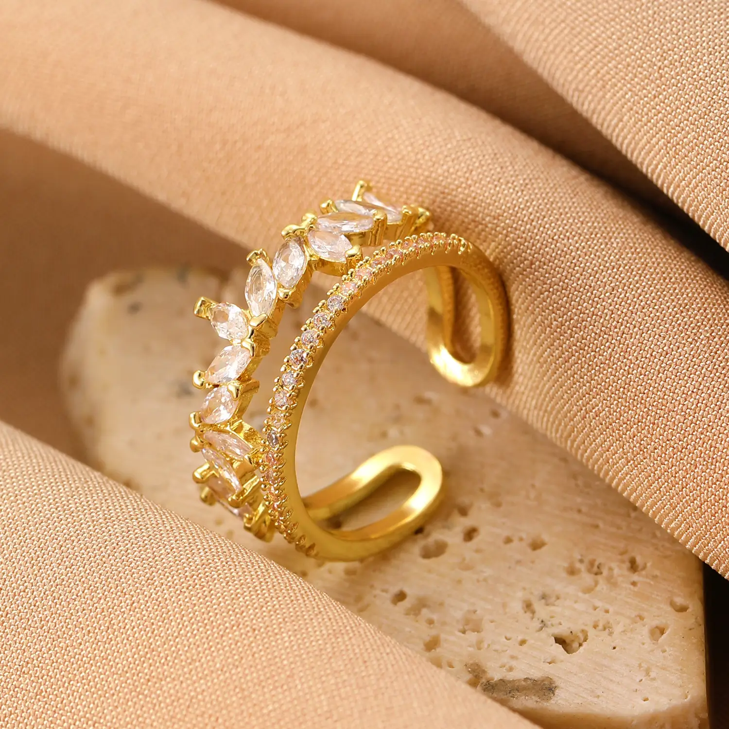 Bow Design Open Finger Ring for Women Silver - Image 24