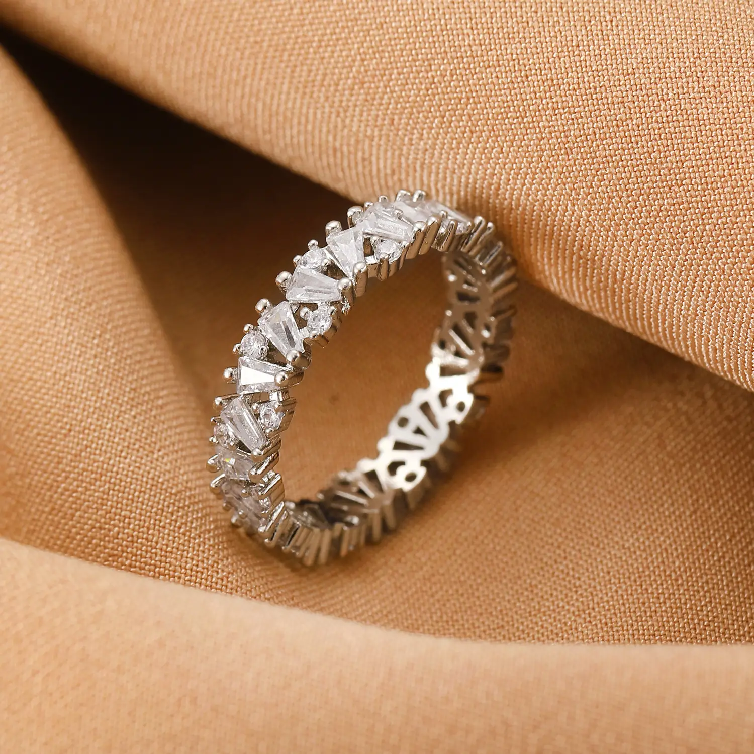 Bow Design Open Finger Ring for Women Silver - Image 27