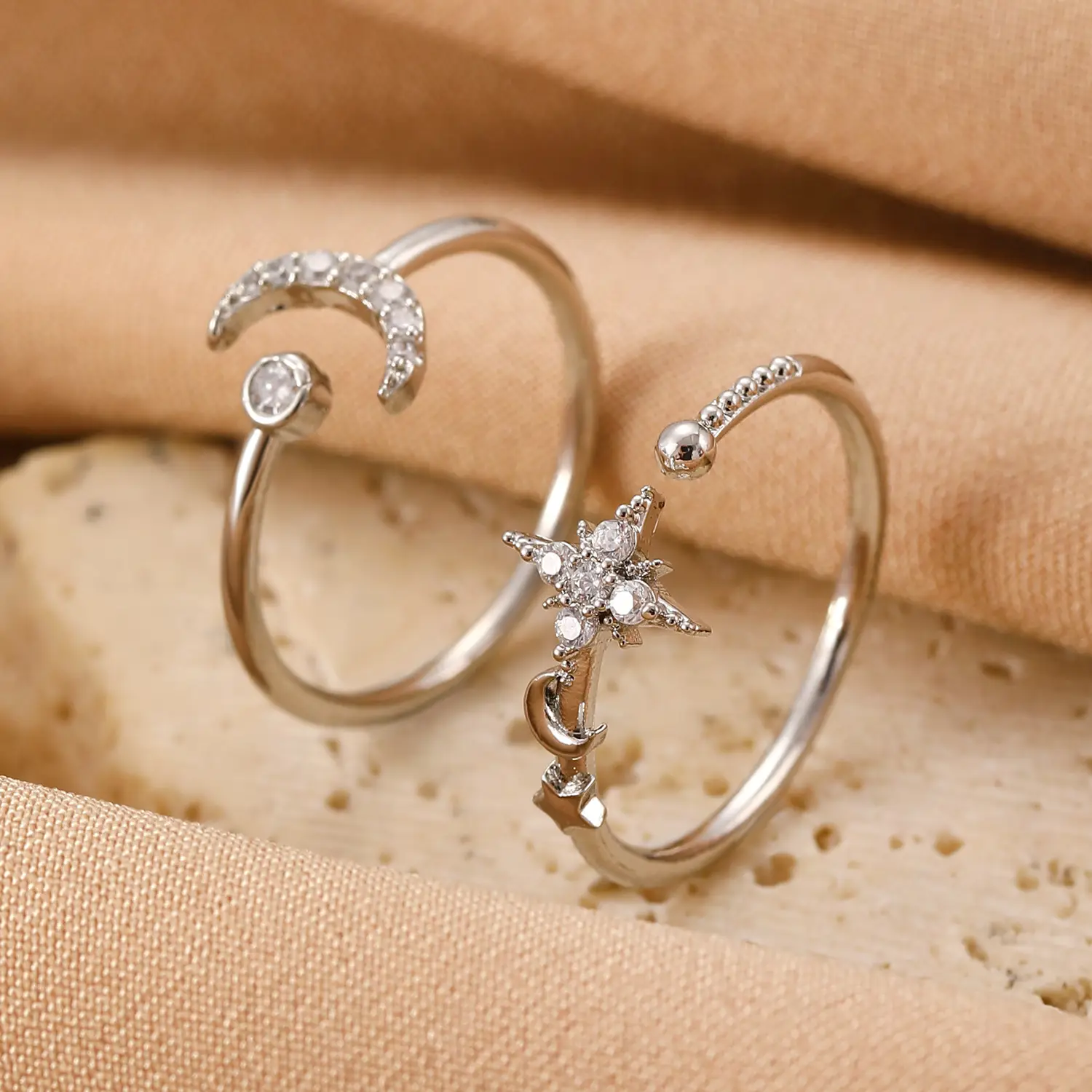 Bow Design Open Finger Ring for Women Silver - Image 32