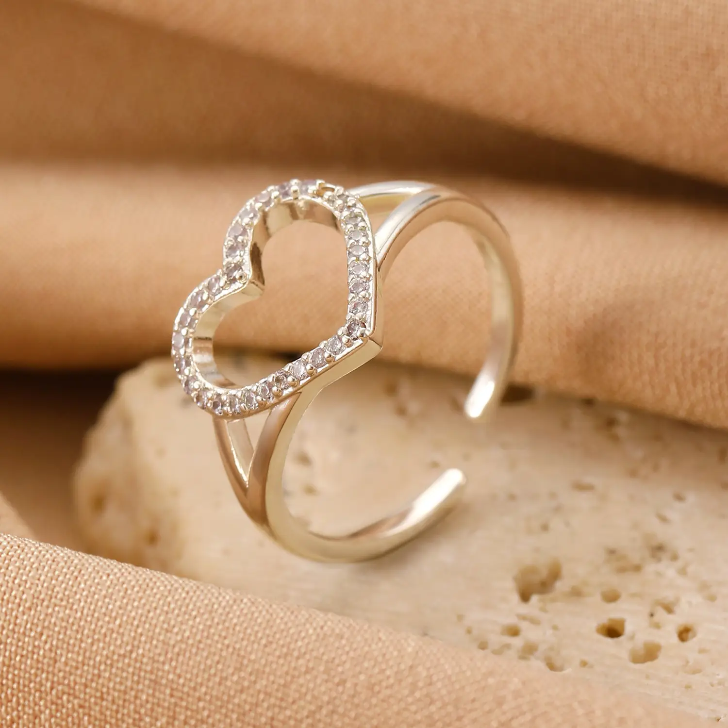 Bow Design Open Finger Ring for Women Silver - Image 43