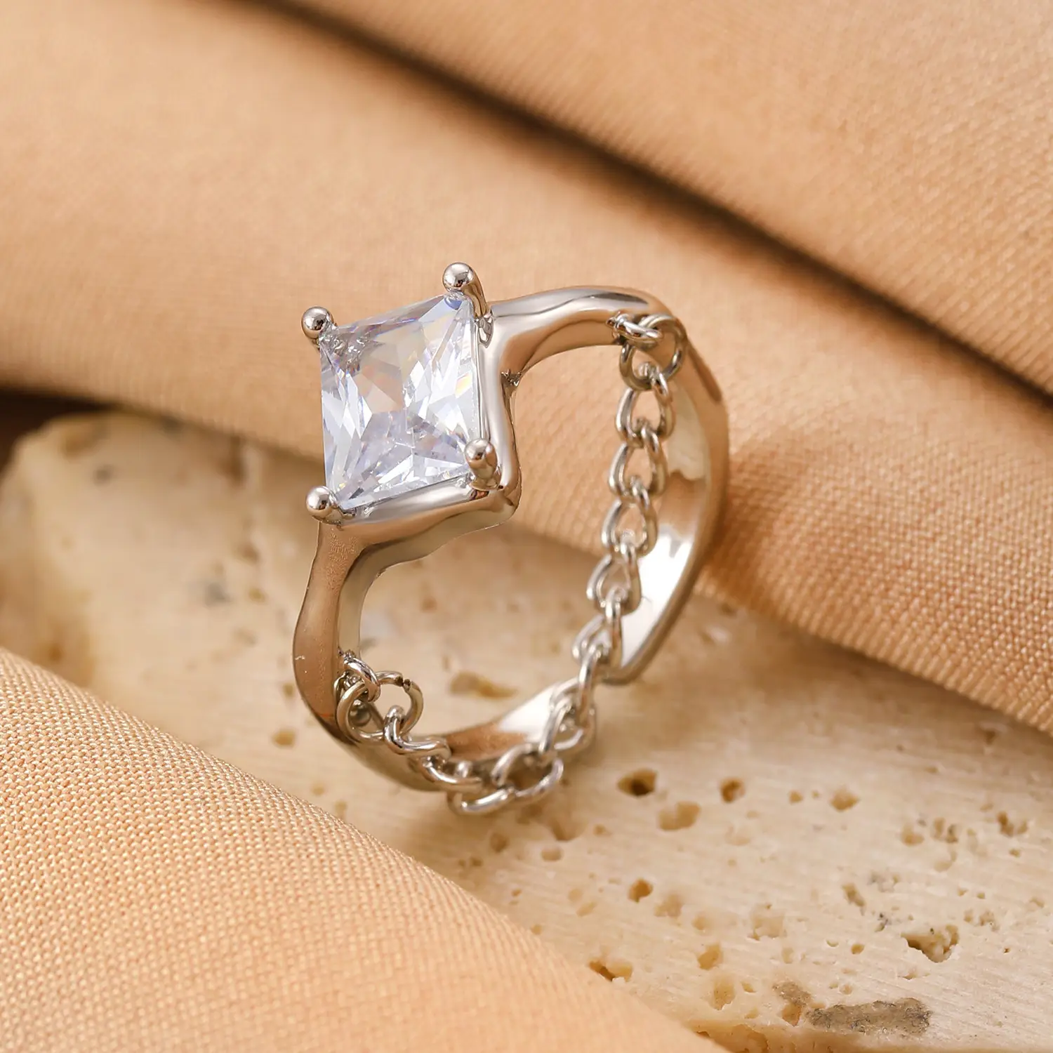 Bow Design Open Finger Ring for Women Silver - Image 45