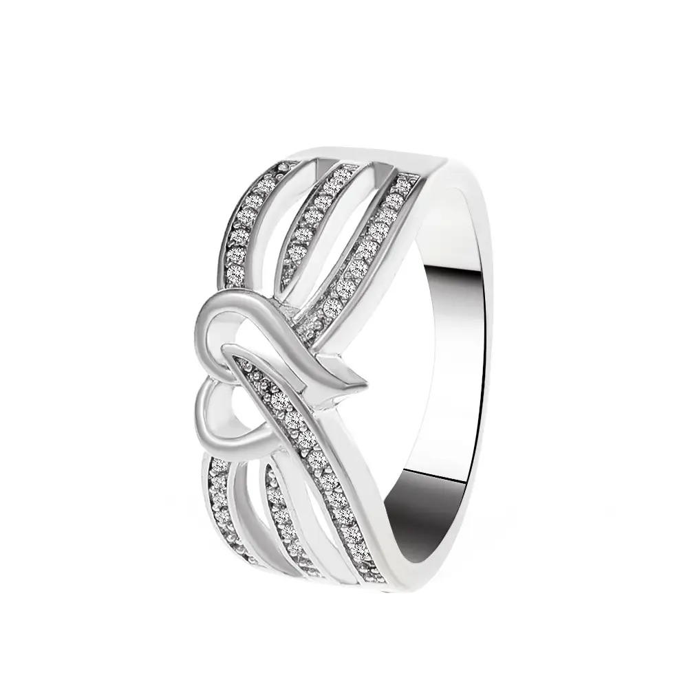 Bow Design Open Finger Ring for Women Silver - Image 54