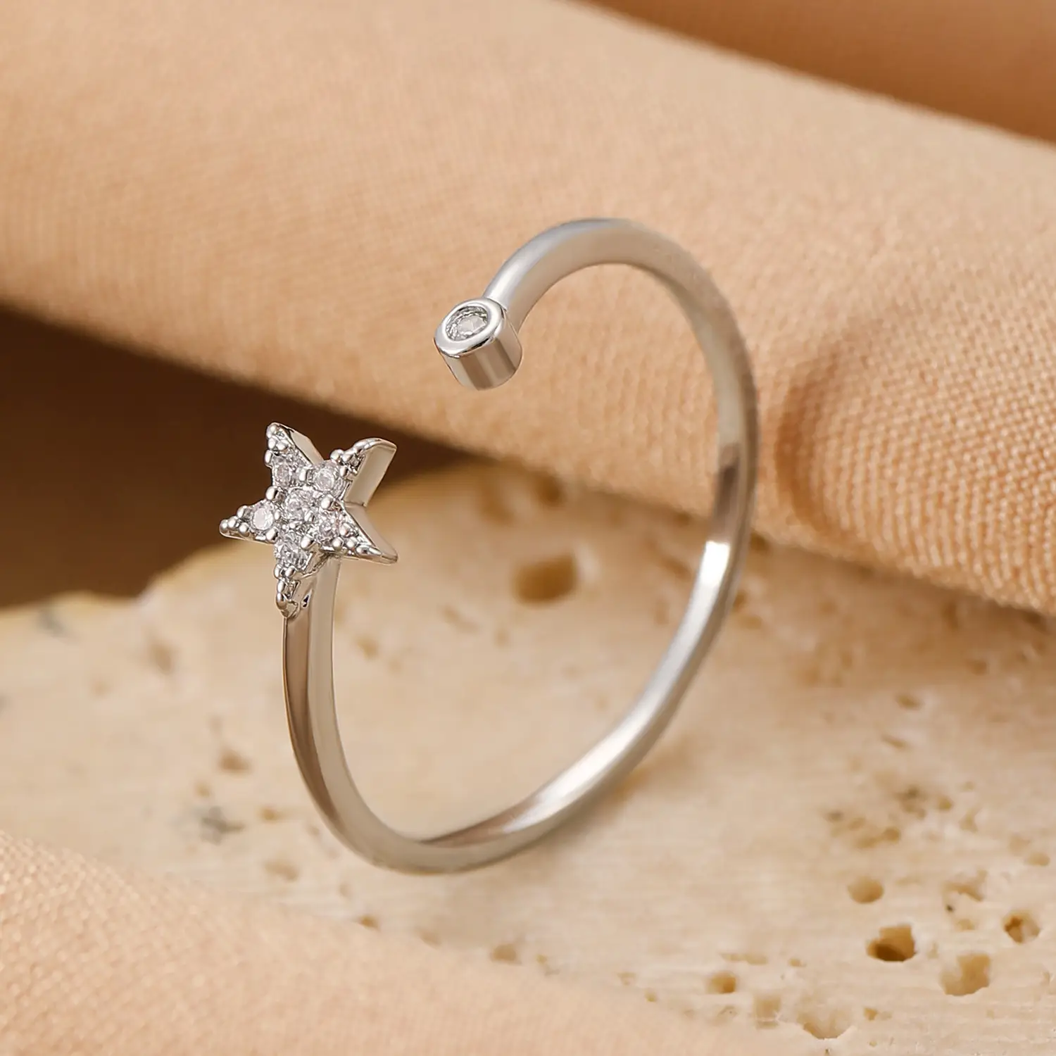 Bow Design Open Finger Ring for Women Silver - Image 57