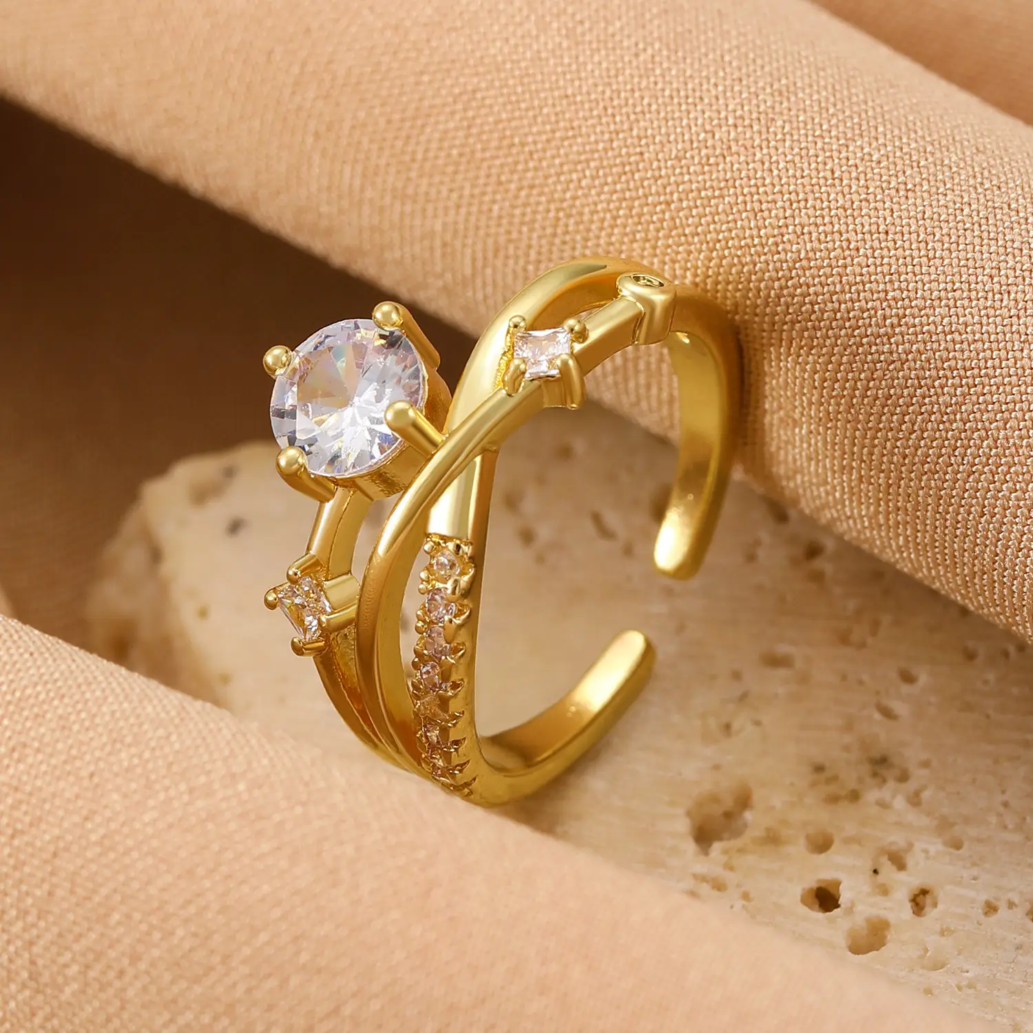 Bow Design Open Finger Ring for Women Silver - Image 69