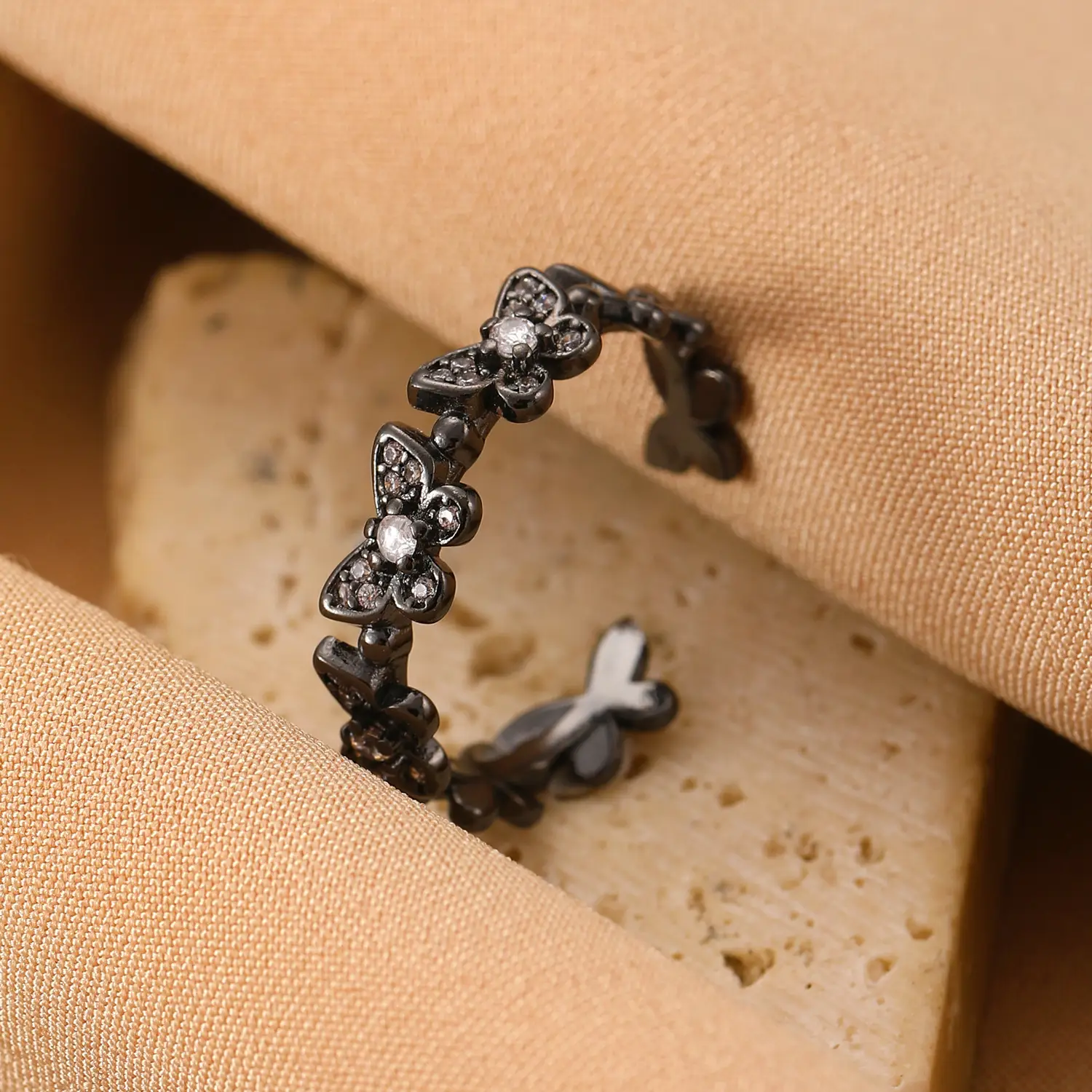 Bow Design Open Finger Ring for Women Silver - Image 76
