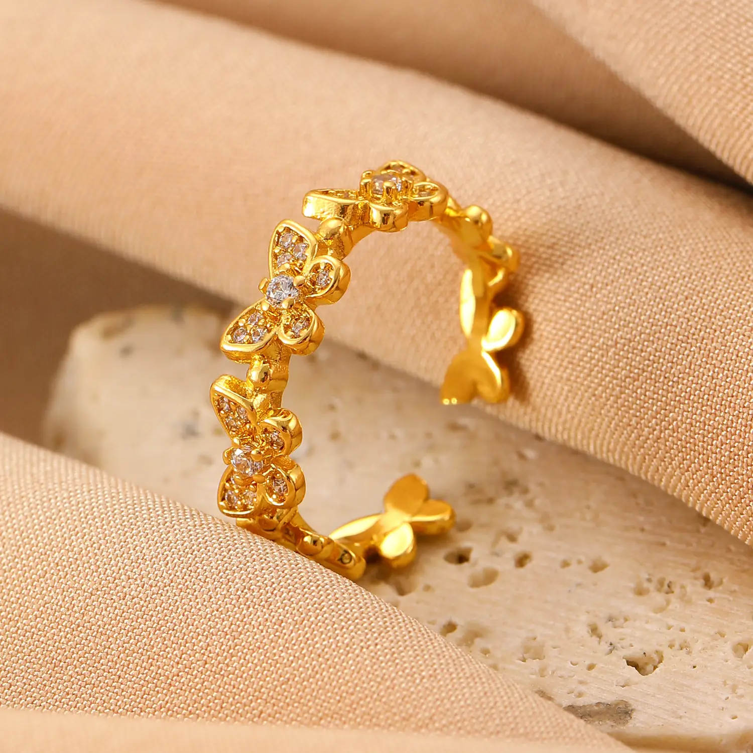 Bow Design Open Finger Ring for Women Silver - Image 77