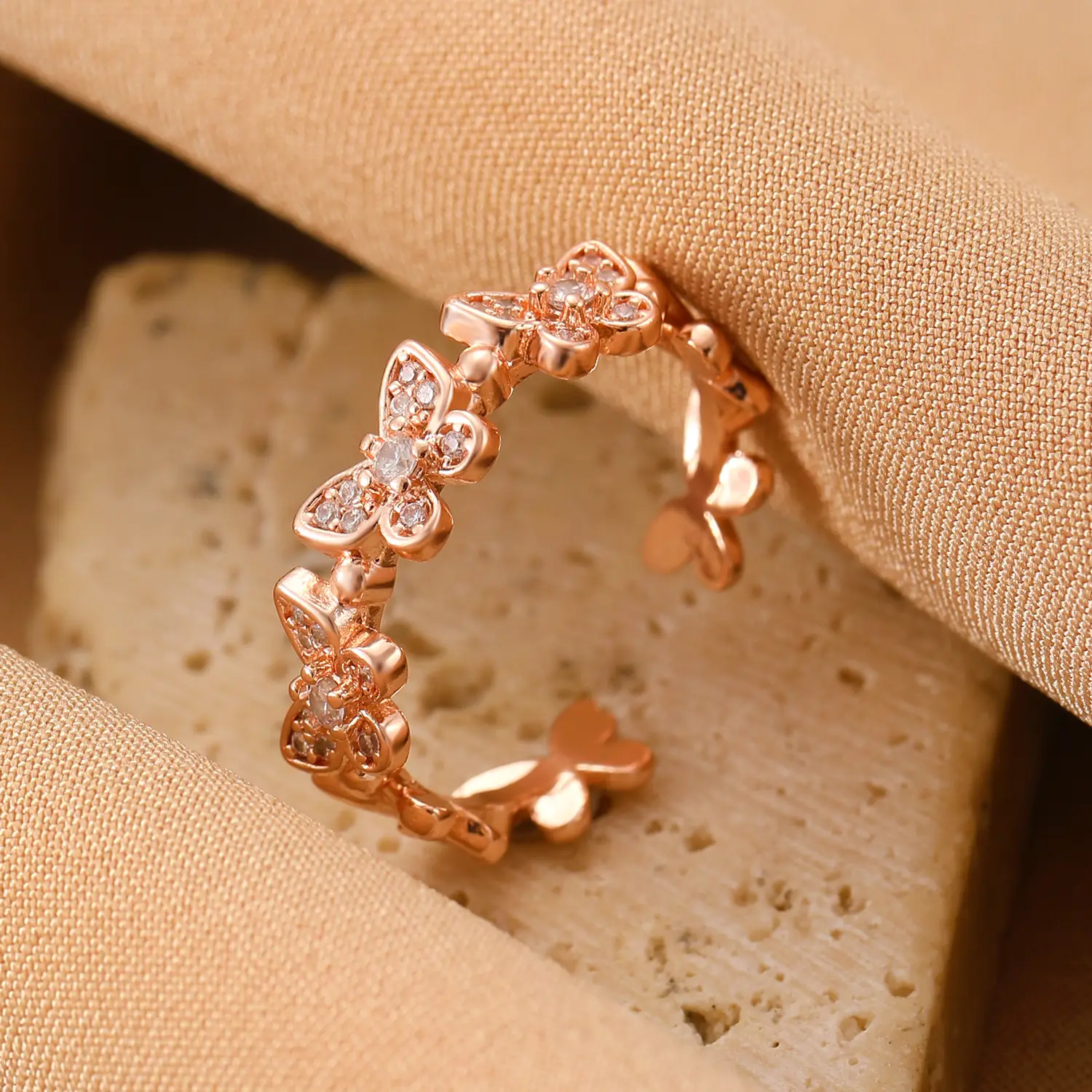 Bow Design Open Finger Ring for Women Silver - Image 79