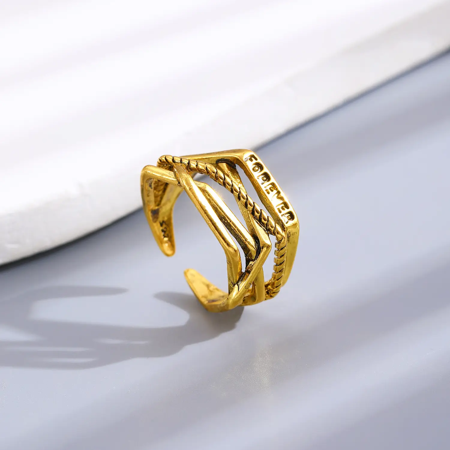 Bow Design Open Finger Ring for Women Silver - Image 83