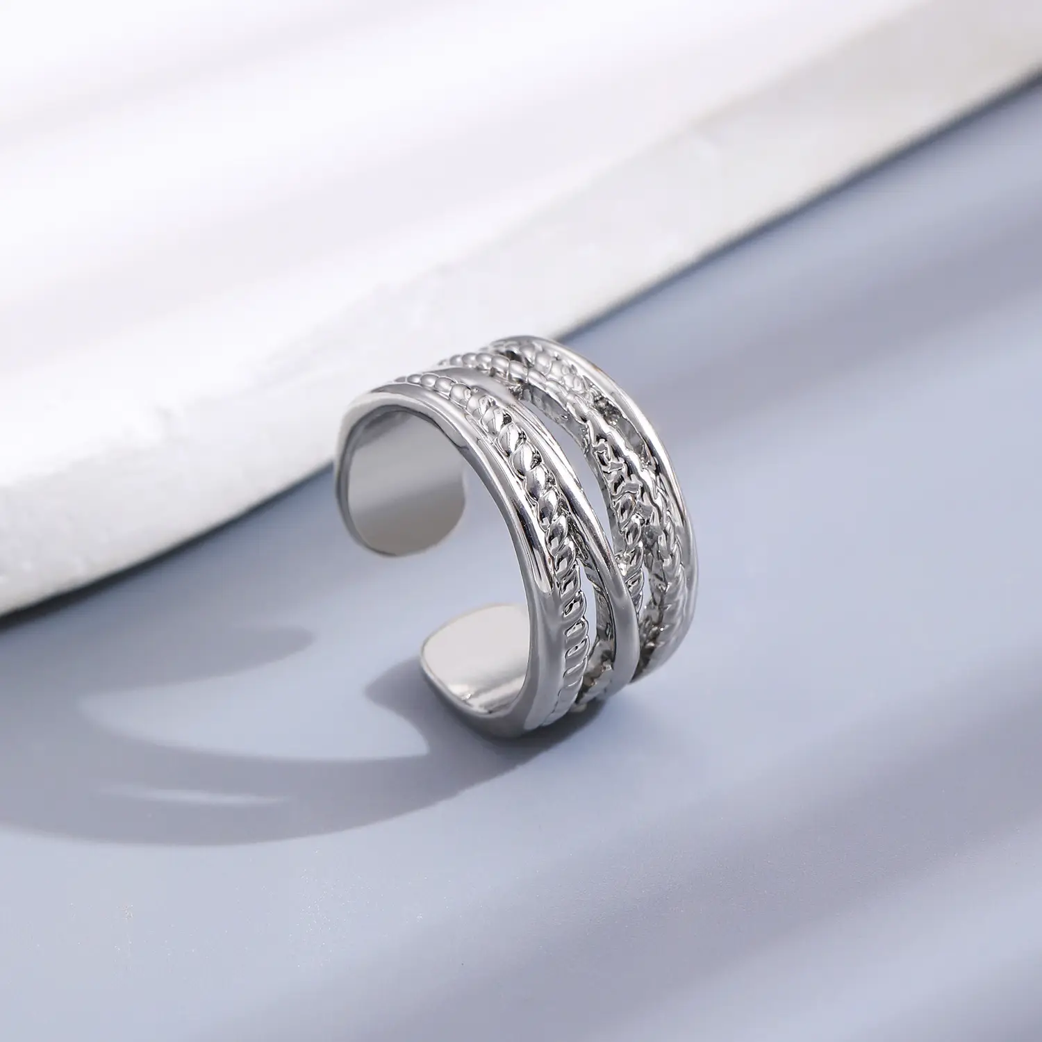 Bow Design Open Finger Ring for Women Silver - Image 85
