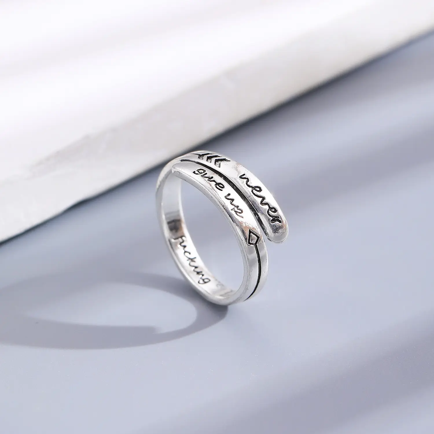 Bow Design Open Finger Ring for Women Silver - Image 87
