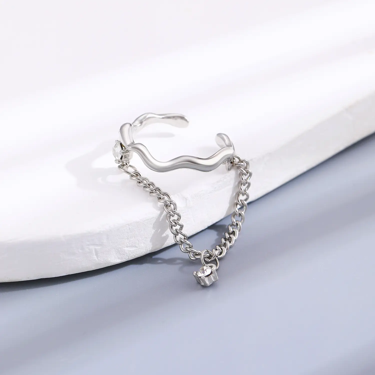 Bow Design Open Finger Ring for Women Silver - Image 92