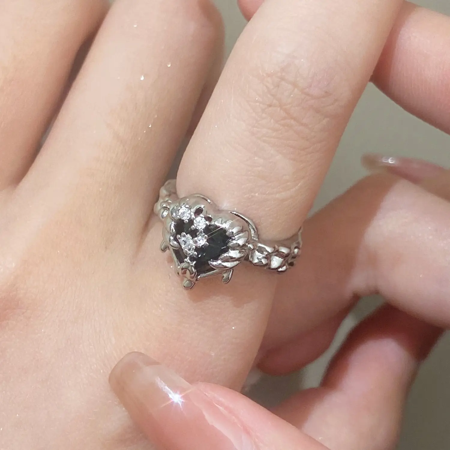 Bow Design Open Finger Ring for Women Silver - Image 98