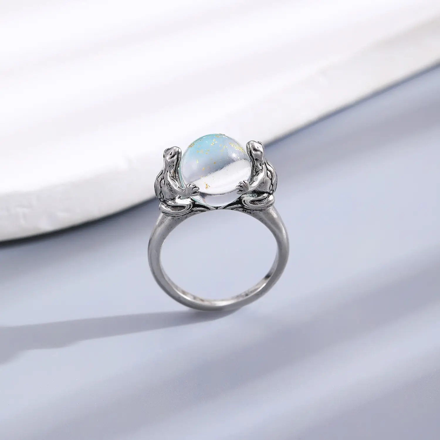 Bow Design Open Finger Ring for Women Silver - Image 99