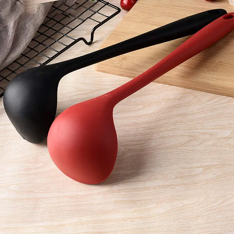High Temp Silicone Spoons Red Black Kitchen - Image 6