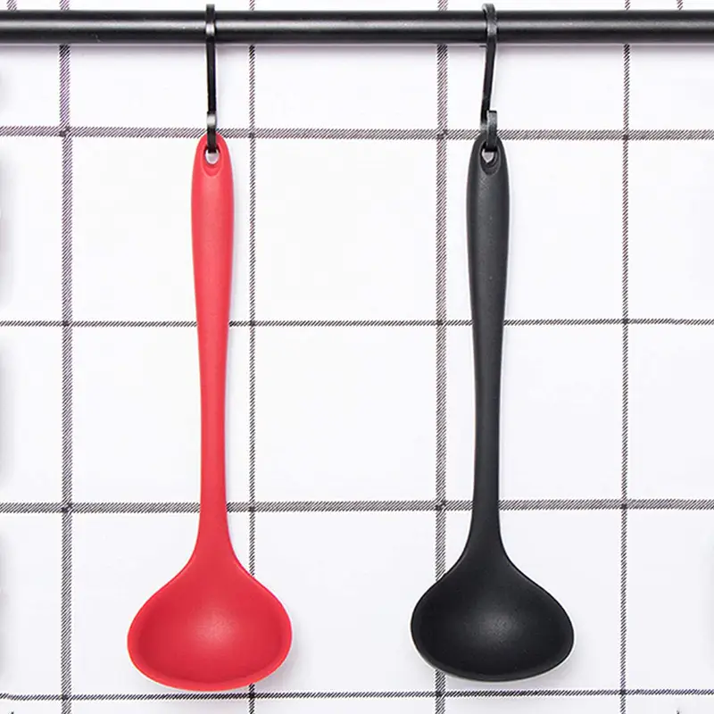High Temp Silicone Spoons Red Black Kitchen - Image 8