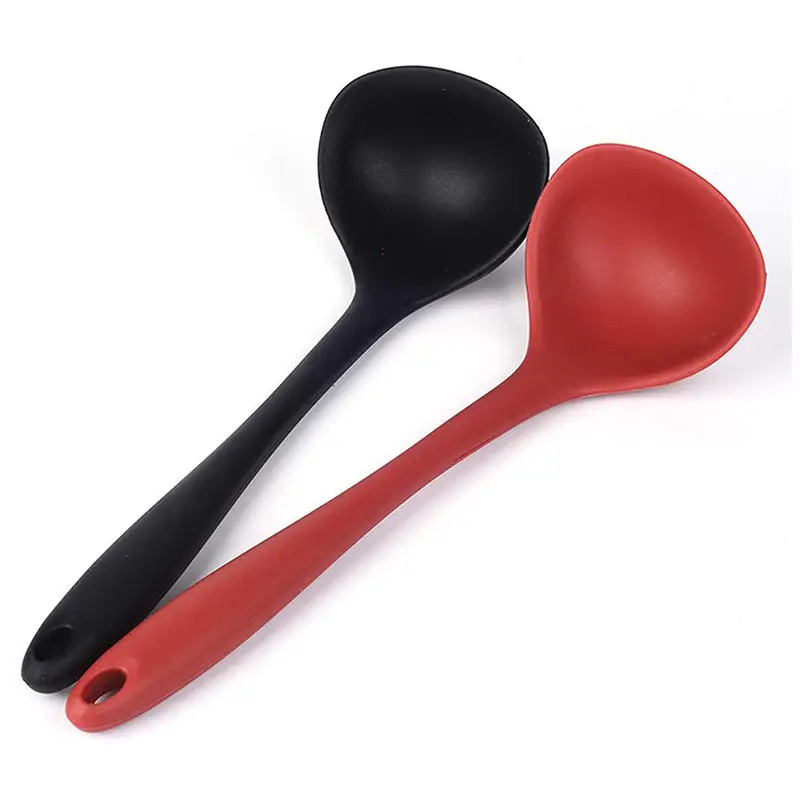 High Temp Silicone Spoons Red Black Kitchen - Image 9