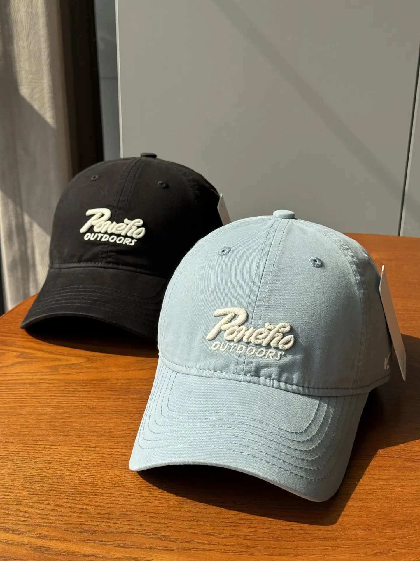 Women Blue Embroidered Baseball Cap "Belle & Brothers" Logo — feature 4