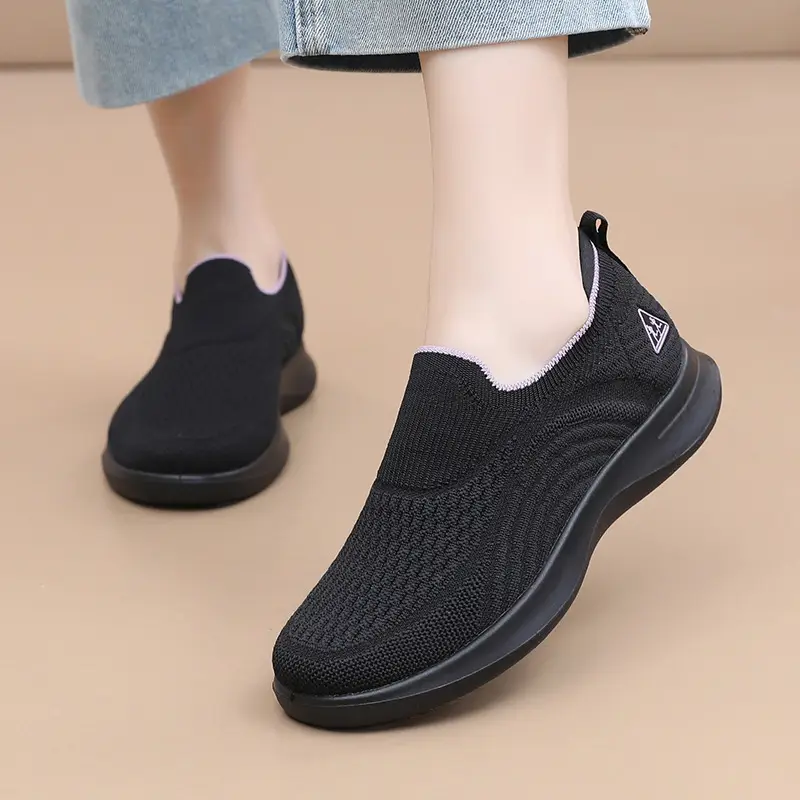 Women's Shoes 2025 Spring New Slip-On Women's Shoes Casual Walking Shoes Soft-Soled Mom Shoes Fashionable Sports Shoes for Women - Image 6