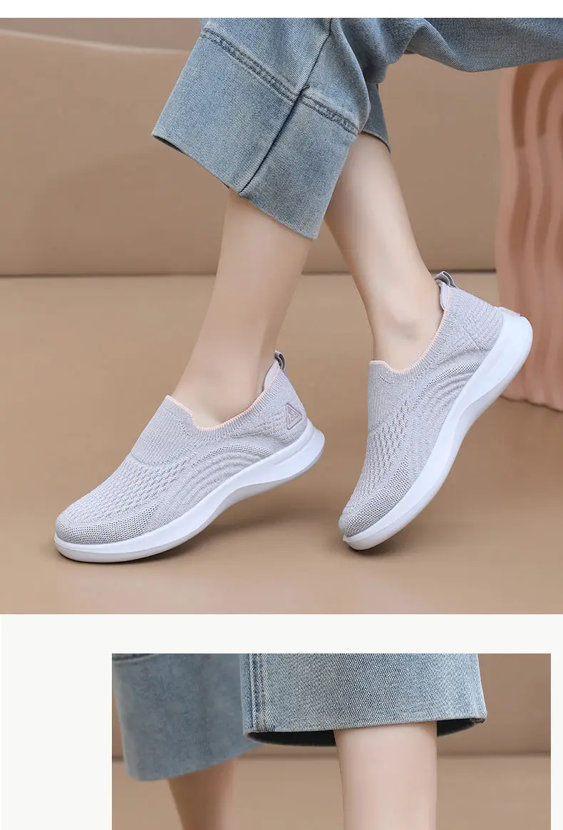 Women's Shoes 2025 Spring New Slip-On Women's Shoes Casual Walking Shoes Soft-Soled Mom Shoes Fashionable Sports Shoes for Women — feature 19