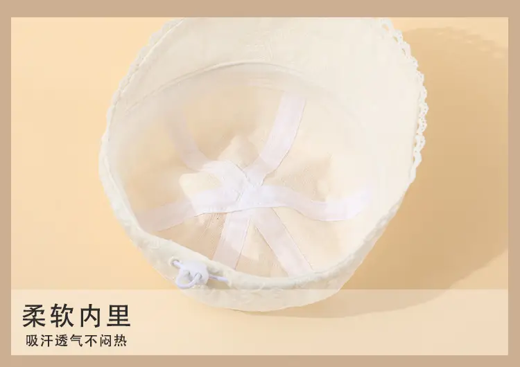 Baby's White Beanie Sunshade Cap for Girls — feature 11