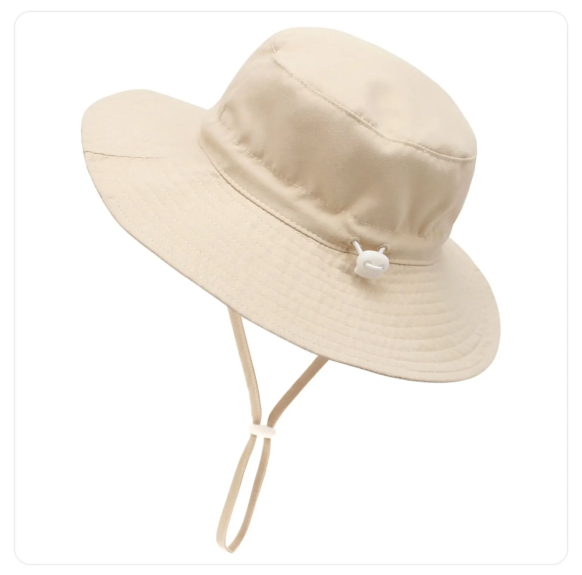 Light Green Kids Sun Hat with Adjustable Tie — feature 30