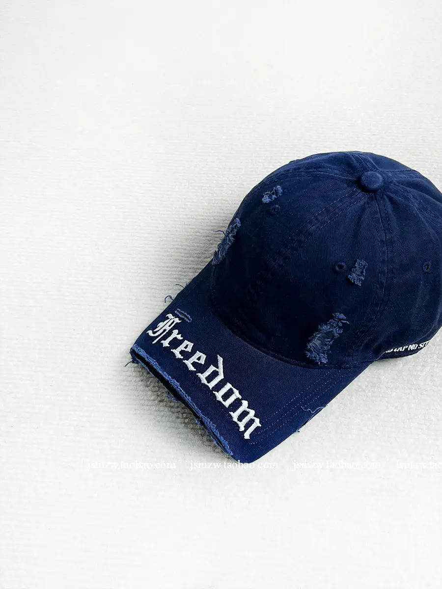 Women's Korean Style Brim Cap Navy Maroon Free Doom