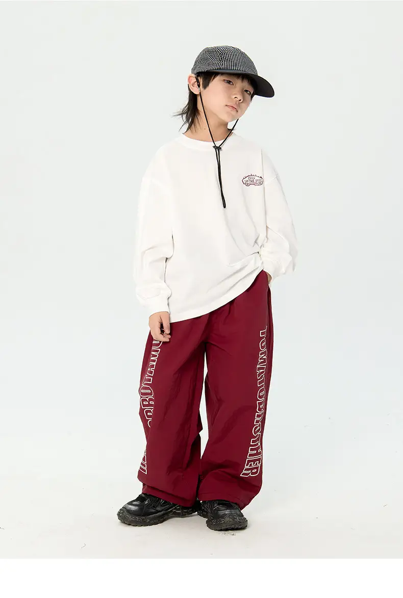 Kids Korean Print Long Sleeve T-Shirt Black Medium — feature 20