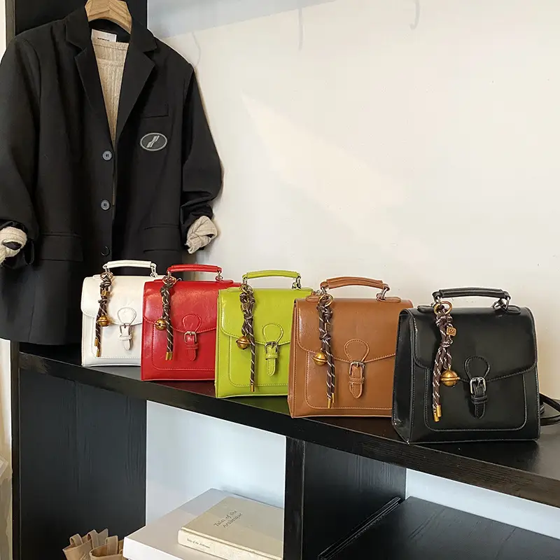 Black Oil Wax Leather Women's Shoulder Crossbody Bag - Image 14